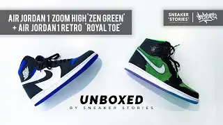 UNBOXED! Air Jordan 1 High Zoom 'Zen Green' + Retro OG 'Royal Toe' (Review)