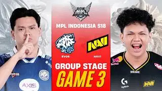 [GAME 3] EVOS vs NAVI MPL ID S18 REGULAR SEASON | EVOS vs NAVI