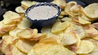 Potato chips with magic dip (so yummy,very easy to make ,low cost recipe)