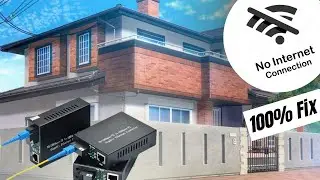 Router 1 to Router 2 using Media Converter | no internet | Fix 100% #mediaconverter