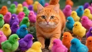 Tangkap Ayam Lucu, ayam warna-warni, ayam pelangi, kelinci, bebek, Hewan Lucu