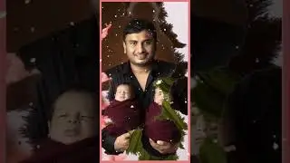 Actor Amulya with twins baby  photoshoot