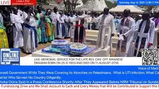 MEMORIAL SERVICE FOR THE LATE REV. CAN. CPT. MANESSE DRAMANI BORN ON 25-5-1933 & DIED ON 11-AUG-2018