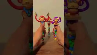 ASMR COLORFUL WACKEY MONKEY CANDY #viral #shortvideo #trending #cute #toys
