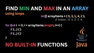 Java Tutorial: Find Min and Max in an Array Using Loops (Beginner Friendly)