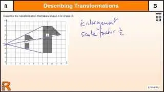 Enlargement with Fractional Scale Factor GCSE Maths revision Exam paper practice & help