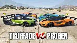 GTA 5 ONLINE - TRUFFADE VS PROGEN (WHICH IS FASTEST?) | Bugatti vs McLaren