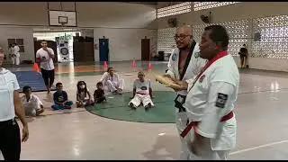 j&oacute;venes entrenando tang soo do karate coreano