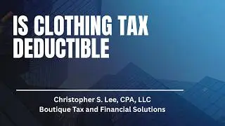 Is Clothing Tax Deductible