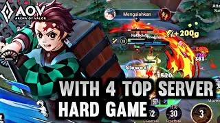 AOV : YAN/TANJIRO GAMEPLAY | WITH 4 TOP SERVER HARD GAME - ARENA OF VALOR