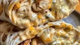 Cheesy Garlic Chicken Wraps