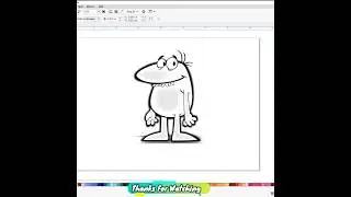 How to draw Big nose from Pink panther!||Coreldraw|drawing. #short #pinkpanther #bignose