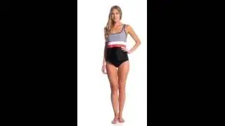 Jones New York Barcelona Color Block Tankini Top | SwimOutlet.com