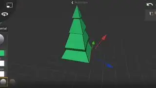 Christmas Tree Model in Prisma 3D (Mobile Blender) Easy Tutorial
