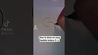 EASY BUBBLE LETTERS 🖼 #shorts #art