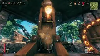 Valheim - The Village - Days 1132 - 1136 - Eye window filled in, roof work, small server hiccup