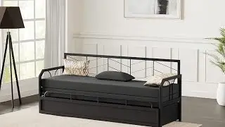 Amazon Brand - Solimo Darius Metal Sofa Cum Bed (Black) 3 Seater link in the description
