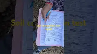 Soil compaction test report #soiltesting #soiltest #shorts #youtubeshorts #construction
