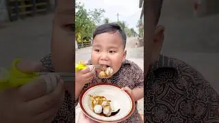 Marcello mukbang cilok 3 piring ⁉️ #mukbang #jajanan #cilok
