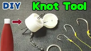 DIY Fishing:   World first! How to make a knot tool using a ketchup lid.   Great Fishing knot tool.