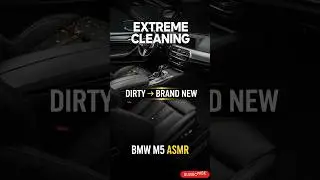 BMW M5 Extreme Interior Cleaning ASMR 😍 #asmrcarcleaning #carwashasmr #cardetailing #bmwcarwash