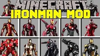 Minecraft IRON MAN MOD / CRAFT 50+ NEW POWERFUL IRON MAN SUITS! / Modded Mini-Game