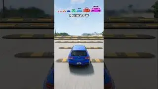 Big And Small Cars vs Big And Small Speed Bumps 2 #shorts | BeamNG.Drive