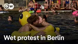Berlin protesters challenge the city's century-old 'no swimming rule' | DW News