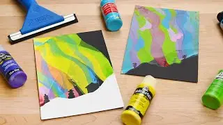 Northern Lights Squeegee Painting