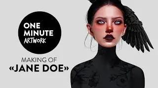 Digital Drawing - Making of &laquo;Jane Doe&raquo; by Laura H. Rubin | One Minute Artwork