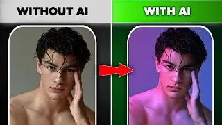 How to get colourful light on your face🤡 // Photo Relight kaise karen 👀