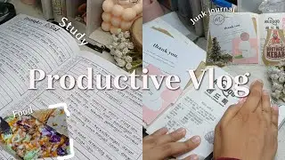 ⭐Productive vlog | junk journal with me, studying and food