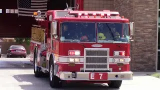 LAFD Engine 7 & Rescue 7 (Both Reserves) Responding