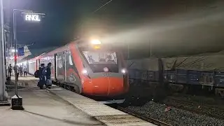 20835 Rourkela Puri Vande Bharat Express Departing Angul Railway Station