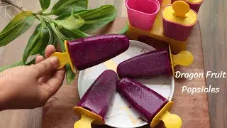 Dragon Fruit Popsicle | Kids Favourite Ice Pops | 3 Ingredients Popsicle - DV Recipes