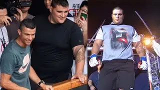 Телохранитель КРИШТИАНУ РОНАЛДУ весом 140 кг против Горца! Гигант не ожидал такого боя!