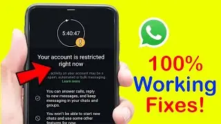 Your Account Is Restricted Right Now WhatsApp Error Explained (5 Solutions) | Android Data Recovery