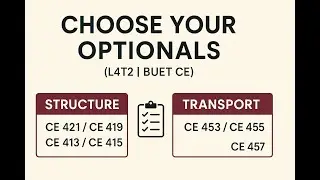 BUET CE L4T2: How to Choose Your Optional Courses (Transport & Structure Guide)