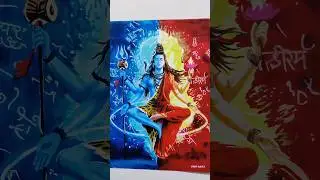 Shiva Parvati colour art @VRNARTSTUDIO