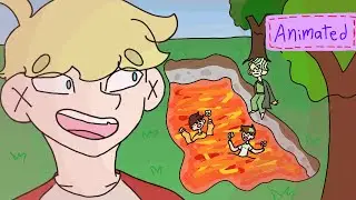 Minecrafts lava ravine mod is actually funny and animated (tommyinnit)