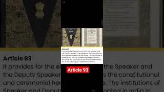 Article 93 #ytshorts #upsc #prelims2023key #earthquake #currentaffairs #books #ytviral #english