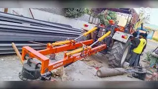 Janak iron industries 8817602400 Post hole digger pole errection machine 