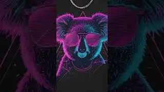 🐨 NEON VIBES: Retrowave Koala Sweatshirt | TBShopimage