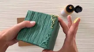 DIY 🌸 Красивая картонная коробка | Из картона и салфетки | Шкатулка для украшений