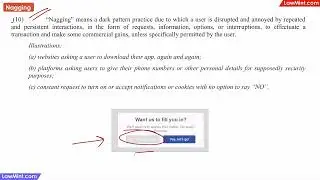 CCPA Dark Pattern Prevention & Regulation Guidelines Nagging