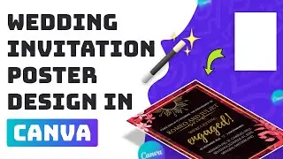 Learn How To Make An Engagement Invitation Poster design Using Canva #graphicdesign
