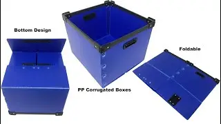 Bulk Foldable Coroplast Containers PP Corrugated Boxes With Frames -Polyflute