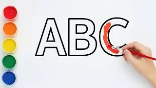 ABC With Colors | A for Apple Red | Toddler Learning Fun | ABC Edu Spark