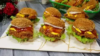 New Style Super Crispy Chicken Burger Recipe Tasty Food With Maria