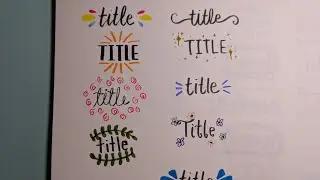 How to Draw 10 Different Embellishments and Flourishes for your Notes or Journal Headers